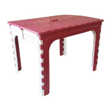 Imagem de Mesa de Plástico Dobrável Infantil Turminha Rosa