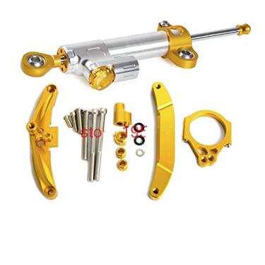 Imagem de KAAGGF Kit de suporte de montagem de amortecedor de direção para motocicleta para FZ1 Fazer 2006-2015 2007 2008 2009 2010 2011 2012 2013 2014