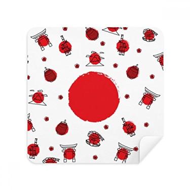 Imagem de Pano de limpeza de tela com bandeira nacional da cultura japonesa, tecido de camurça, pacote com 2
