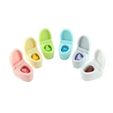 Imagem de Conjunto de 6 borrachas japonesas (borracha pop) - embalagem de presente original da MIYABI Stationery.