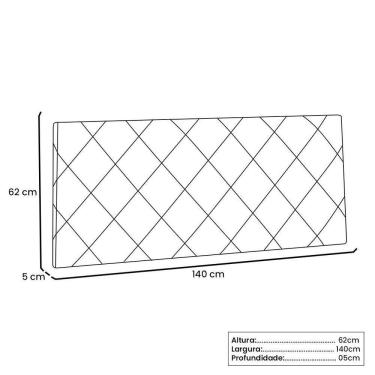 Imagem de Cabeceira Painel Queen 1,60m Tânia Corano Marfim