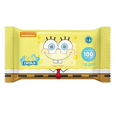 Imagem de Toalha Umedecida Bob Esponja Up Bebê 100 Un, Up Bebê, Amarelo