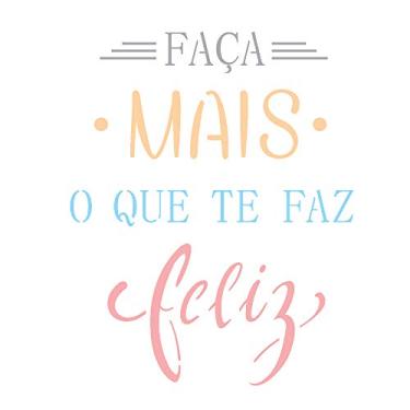 Imagem de Stencil de Acetato para Pintura OPA Simples 15 x 20 cm - 2445 Frase Faça Mais