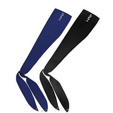 Imagem de Faixas de cabeça Halo – Gravata de faixa de transpiração, 2 pacotes (1 preto e 1 azul-marinho)