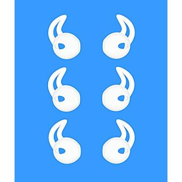 Imagem de 6 peças (W-APL-OEP) Adaptadores de fone de ouvido estabilizadores de substituição lado esquerdo + direito compatível com fones de ouvido Apple iPhone EarPods com controle remoto e microfone – X 8 7 7 7 + SE 6 6S 6+ 5 5s 5c iPod iPad