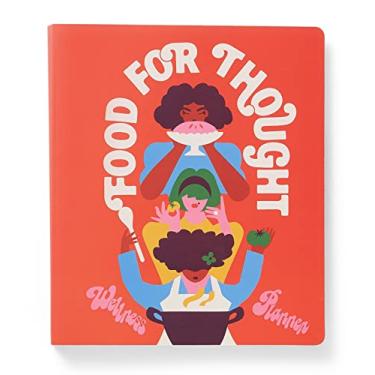 Imagem de ban.do Wellness Food Journal, 20 x 16 cm, caderno espiral com páginas de receitas, dicas de culinária e folhas de diário de alimentos, comida para pensamento