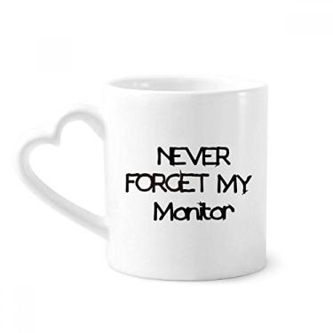 Imagem de Caneca Never Forget My Monitor Estação de Formatura Caneca Café Cerâmica Copos Copo de Coração de Vidro