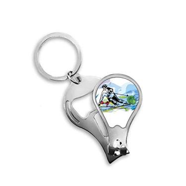 Imagem de Cortador de unhas para esportes de inverno, atletas de esqui, estilo livre, abridor de chaveiro, tesoura