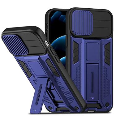 Imagem de Para iPhone 13 Slide Armor Capa de telefone à prova de choque para iPhone 12 11 13Pro Max XR XS Max X 14Pro max Tampa traseira do suporte de anel magnético, T9, para iPhone XR