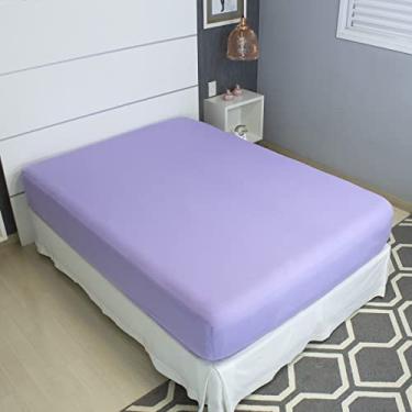 Imagem de Lençol Avulso Casal Malha Com Elástico (Lilás)