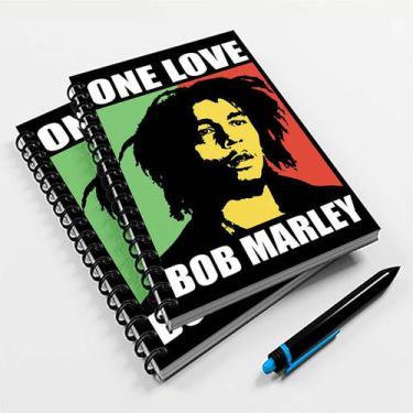 Imagem de Caderno Universitário 10 Matérias Rock Bob Marley - Premium