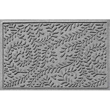 Imagem de (Standard Doormat, 0.6m x 0.9m, Medium Grey) - Bungalow Flooring Waterhog Doormat, 0.6m x 0.9m, Skid Resistant, Easy to Clean, Catches Water and Debris, Boxwood Collection, Medium Grey