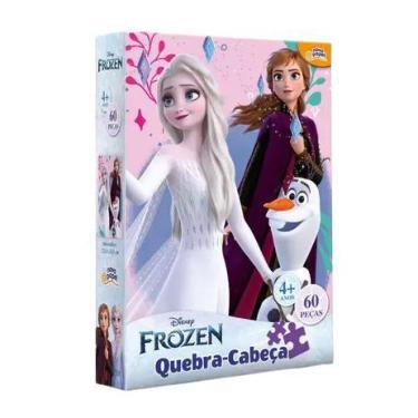Imagem de Quebra-Cabeça Puzzle Frozen Disney 60 Peças Toyster - 8026