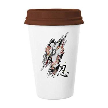 Imagem de Caneca de cerâmica japonesa com espada Samurai Ninja, caneca de vidro bebendo cerâmica