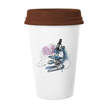 Imagem de Chemistry Kowledge Caneca de microscópio de vidro bebendo cerâmica copo tampa