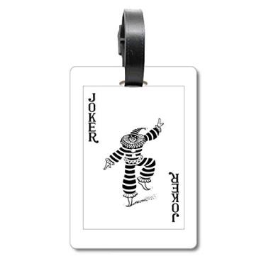 Imagem de Black Coringa Baralho Padrão Mala Etiqueta Cartão de Bagagem Scutcheon Etiqueta
