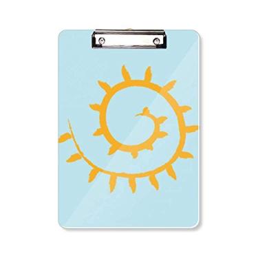 Imagem de Pintura à mão Folhas do sol Videira Pasta, Bloco de anotações, Placa de apoio A4