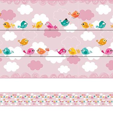 Imagem de Faixa Adesiva Passarinho Fio para Quarto de Menina10mx10cm