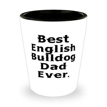 Imagem de Presentes exclusivos de buldogue inglês, o melhor pai de buldogue inglês de todos os tempos, lindos presentes de vidro para os amantes de animais de estimação