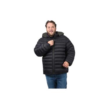 Imagem de Jaqueta Masculina Kla Plus Size Com Capuz Preto E Verde Tam. G4-Masculino