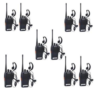 Imagem de Kit 10 Radio Comunicador Vhf/Uhf FM VOX Lanterna Baofeng 777s Walk Tal