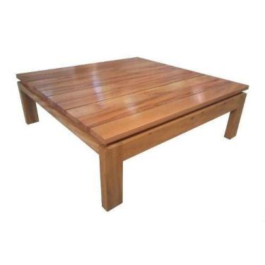 Imagem de Mesa de Centro Rústica Nogueira em Madeira de Demolição - Cód 2371 - B