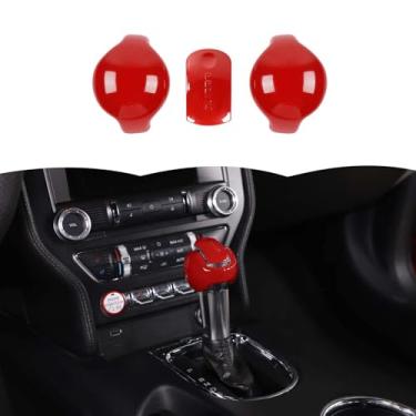 Imagem de RT-TCZ Acessórios interiores para Ford Mustang 2015-2024 3 peças (vermelho)