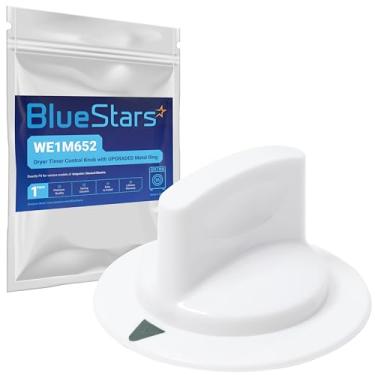 Imagem de Puxador de controle de temporizador de secagem WE1M652 inquebrável com peça de reposição de anel de metal da Blue Stars - Ajuste exato para secadores elétricos Hotpoint e General - Substitui 1264289 AP3995164 PS1482196 AH1482196