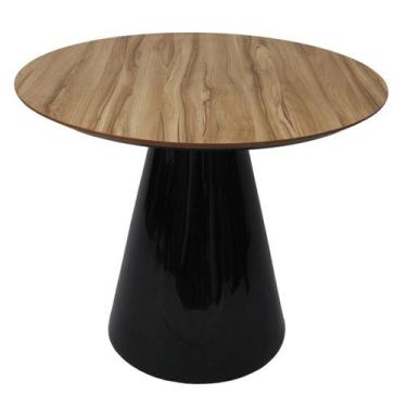 Imagem de Mesa de Jantar Cone 150 cm Base Preta - Outros, Nogueira