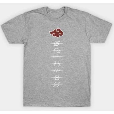 Imagem de Camiseta Masculina Naruto Akatsuki Nuvem - Camisa Anime Geek - SEMPREN