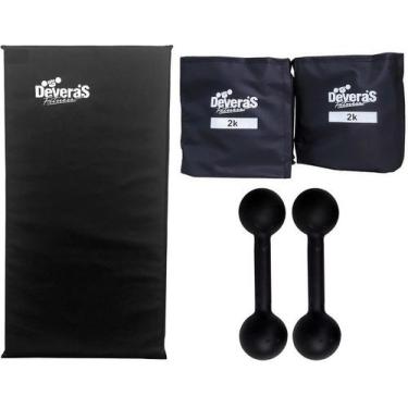 Imagem de kit musculacao halter peso para braços halteres 2 kg tornozeleira peso