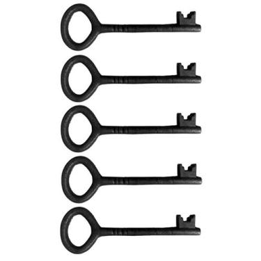 Imagem de kit 5 Chaves Decorativas Rústica Enfeite em Ferro Nº 03 27cm - Fundiçã