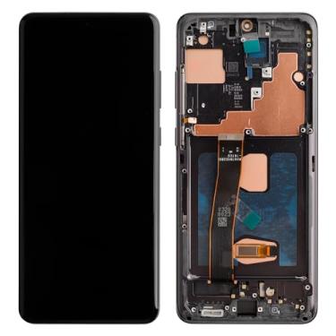 Imagem de Substituição de tela digital de tamanho pequeno OLED compatível com Samsung Galaxy S20 Ultra 5G (preto com moldura) Montagem digitalizador de tela sensível ao toque com ferramentas de reparo - 17.5 cm