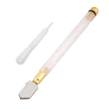 Imagem de Cortador Vidro Espelho Caneta Transparente Riscador Diamante - DIAMOND