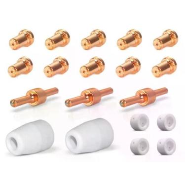 Imagem de Kit Consumíveis Tocha Corte Plasma PT31: 10 Bico Longo - 3 Eletrodo Lo