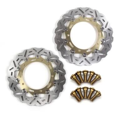 Imagem de Discos de freio dianteiro Arashi Rotores com parafusos de montagem para Kawasaki Ninja 650 EX650 Z650 2017-2022 ABS inclui, Z650RS 2020-2022, acessórios de substituição de motocicleta dourados
