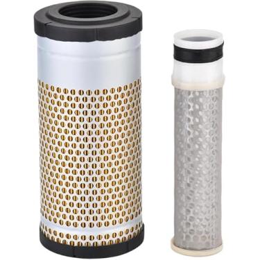 Imagem de JXGZXJMY TC02016324 TC020-16321 Kit de filtro de ar compatível com Kubota KX71-3 KX91-3S U35 U35-4 U35S F3060 F3560 F3680 RTV1140 ZG327 para peças de trator Mahindra Acessórios 2815 HST 3616 Gear 4WD