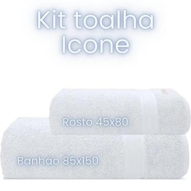 Imagem de Kit Toalhas Camesa Ícone NanoSoft Banho 85x150 Rosto 45x80 B