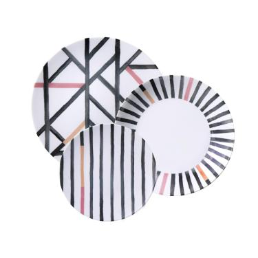 Imagem de Jogo de Pratos Tramontina Street em Porcelana Decorada 12 peças