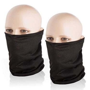 Imagem de Conjunto M-Tac de 2 bandanas de meia face para máscara de motocicleta para tubo de cabeça de poeira, Preto, One_Size