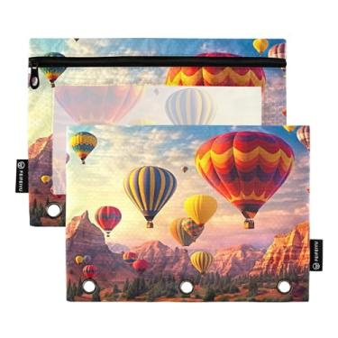 Imagem de Wassud Balões de ar quente voadores, pacote com 2, pastas de fichário, pastas de bolso com 3 furos, pasta organizadora para casa, escritório