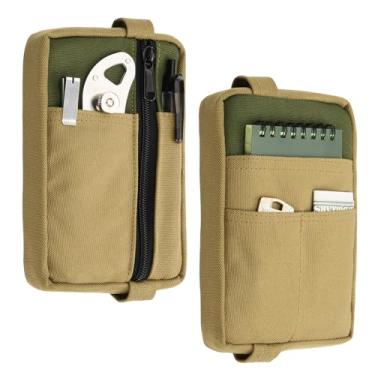 Imagem de Bolsa organizadora EDC para homens, bolsa organizadora de bolso EDC de tecido Oxford com várias ferramentas, pequena bolsa de armazenamento para várias ferramentas, lanterna, caneta, cartão de crédito