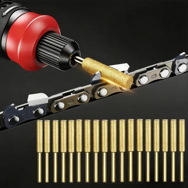 Imagem de Afiador de alta velocidade para motosserra, ferramenta de moagem banhada a titânio de alta dureza para serra elétrica, kit de amolar de lavadora de pressão para joias de pedra de serra de corrente