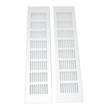 Imagem de Cryfokt Placa de Superfície Lisa da Liga de Alumínio da Grade de Ventilação do Retângulo, 2 Pces, Instalação Fácil para Armários Sapata (Cryfoktq0h43bkx7l-11)