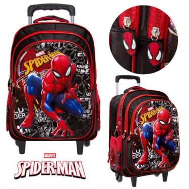 Imagem de Mochila Masculina Escolar Juvenil Homem Aranha 3D Rodinha - TOYS 2U