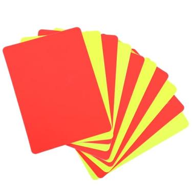 Imagem de APLZGMG 10 cartas de árbitro de futebol profissional, cartas vermelhas e amarelas de árbitros de futebol, cartão de aviso de penalidade de PVC para partidas de futebol, acessório de árbitro para