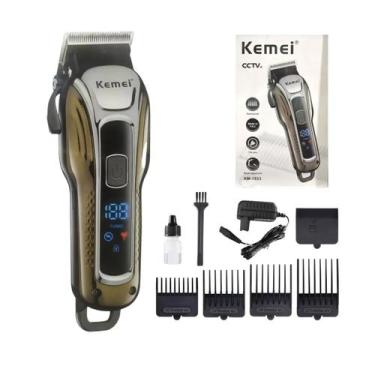 Imagem de Máquina De Cortar Cabelo Profissional Kemei Recarregável