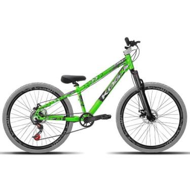 Imagem de Bicicleta aro 26 KOG Freeride Kit Single Pneus Flame, Verde 2