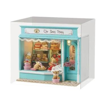 Imagem de Casa De Bonecas Miniatura De Madeira DIY, Quebra-Cabeça 3D, Kit De Mon