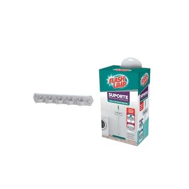 Imagem de Suporte Mop e Vassoura Flash Limp Cinza com 5 Compartimentos